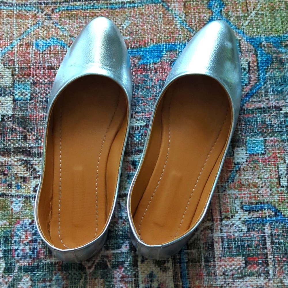 Silver ballerinas